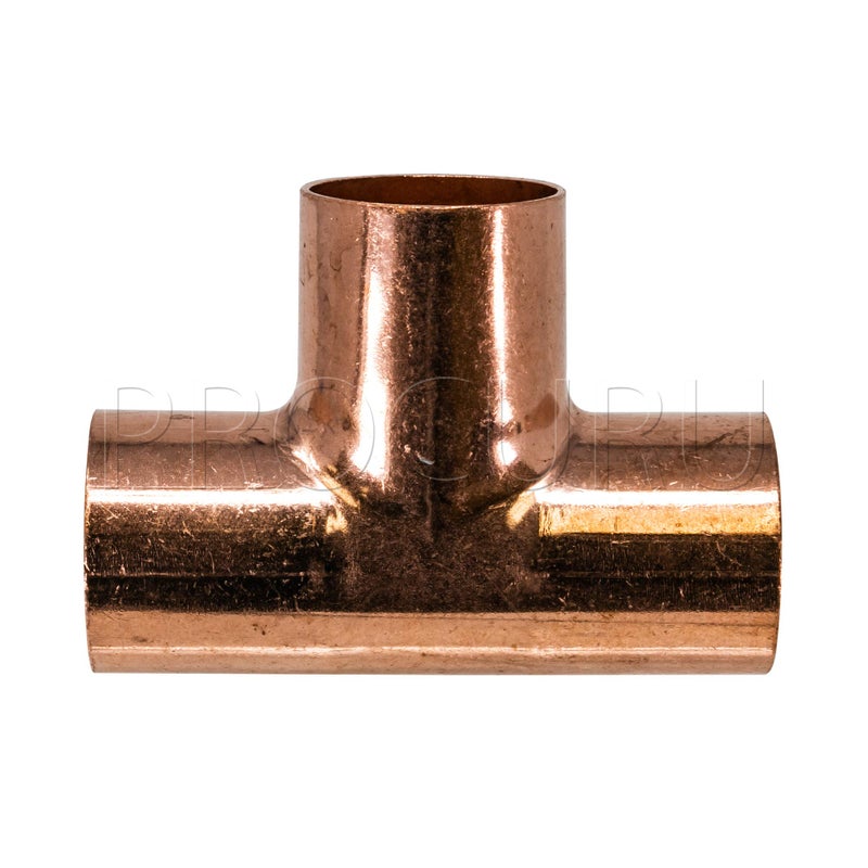 PROCURU [10-Pack] PROCURU (Made in USA) 3/4-Inch Copper Tee CxCxC Sweat, LF Certified Safe (CWTE0034-10P) - Image 3